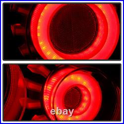 2008-2013 G37 / 14-15 Q60 Coupe Black Smoked 3D LED Tube Tail Lights Brake Lamps