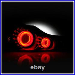 2008-2015 G37 / Q60 Coupe Black 3D LED Tube Tail Lights Brake Lamps Left+Right