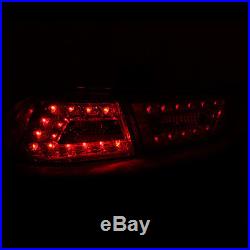 2008-2015 Mitsubishi Lancer Sedan 4DR Red Smoke LED Brake Tail Lights Pair