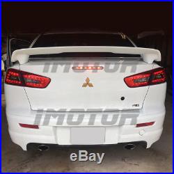 2008-2015 Mitsubishi Lancer Sedan 4DR Red Smoke LED Brake Tail Lights Pair