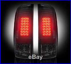 2008-2016 F250 F350 F450 F550 Super Duty Smoked RECON LED Rear Tail Lights Lamps