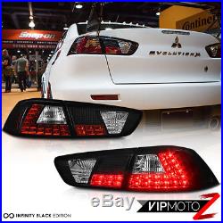 2008-2017 Mitsubishi Lancer Evolution Evo X 4B11 GSR MR Black LED Taillight Lamp