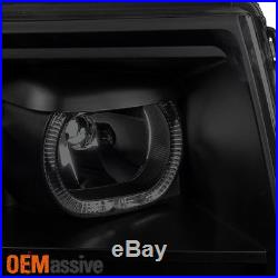 2009-14 F150 Pickup Exclusive LED Halo Black Smoked Headlights+LED Tail Lights