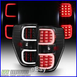 2009 2010 2011 2012 2013 2014 Ford F150 Black LED Tube Tail Lights Brake Lamps