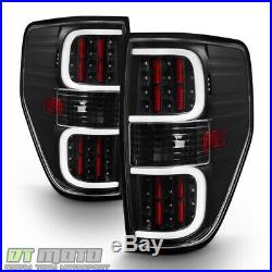 2009 2010 2011 2012 2013 2014 Ford F150 Black LED Tube Tail Lights Brake Lamps