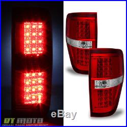 2009 2010 2011 2012 2013 2014 Ford F150 Red Clear LED Tail Lights Brake Lamps