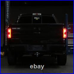 2009-2014 Ford F150 Pickup Black Full LED Tube Tail Lights Brake Lamps
