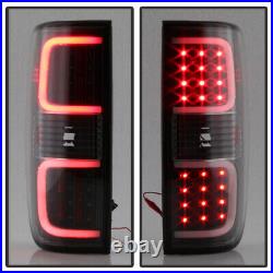 2009-2014 Ford F150 Pickup Black LED Tube Tail Lights Brake Lamps Set Left+Right