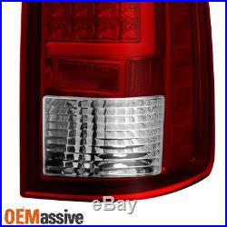 2009-2017 Dodge Ram 1500 2010-2017 2500 3500 Red Clear LED Tube Tail Lights Lamp