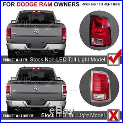 2009-2017 Dodge Ram 1500 2500 3500 FiBer OptiC Sinister Black LED Tail Lights