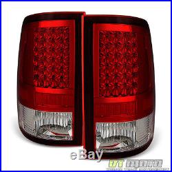2009-2017 Dodge Ram 1500 2500 3500 Red Clear LED Tail Lights Signal Brake Lamps
