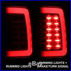 2009-2017 Dodge Ram 1500 2500 3500 Red Clear LED Tube Tail Lights Brake Lamps