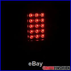 2009-2018 Dodge Ram 1500 2500 3500 Black Pair LED Tail Lights Rear Brake Lamps