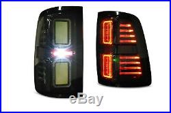 2009-2018 Dodge Ram Morimoto XB LED Tail Lights Smoked Rear Brake Lamps L+R Set