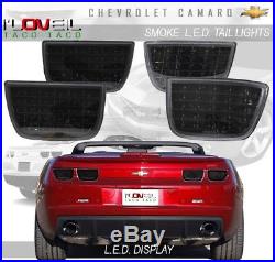 2010+ Chevy Camaro 4pc Sequential Signal Led Tail Lights Smoked Lens Set