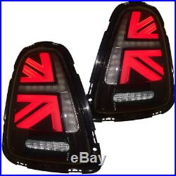 2011-2015 Helix Mini Cooper R56 R57 R58 R59 LED Union Jack Taillights Clear