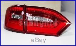 2011 to 2014 Year For VW Jetta MK6 LED Tail Lights LED Strip Rear Lamps Red
