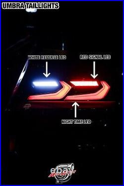 2014-2015 Chevy Camaro Velox Led Taillights Gloss Black/red Lens