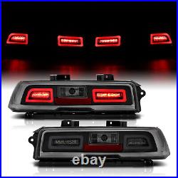 2014 2015 For Chevy Camaro LED Smoke Rear Brake Replacement Tail Lights Lamps