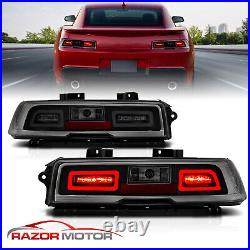 2014 2015 For Chevy Camaro LED Smoke Rear Brake Replacement Tail Lights Lamps