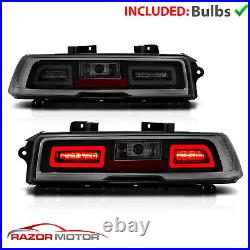 2014 2015 For Chevy Camaro LED Smoke Rear Brake Replacement Tail Lights Lamps