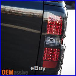 2014-2016 Silverado 1500/ 15-16 2500 3500 HD Black Smoked LED Brake Tail Lights