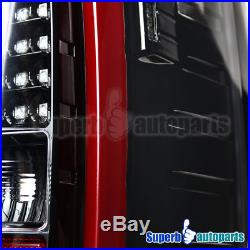 2014-2017 GMC Sierra 1500 2500HD 3500HD LED Tail Brake Lights Shiny Black
