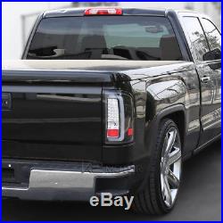 2014-2018 GMC Sierra 1500 2500 3500 Rear Brake LED Light Bar Tail Lights Black