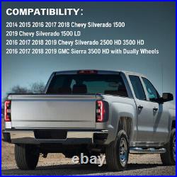 2014-2018 Gray Black Led Tail Lights For Chevy Silverado 1500/2500HD/3500HD