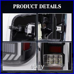 2014-2018 Shiny Black Tail Lights LED For Chevy Silverado 1500/2500HD/3500HD