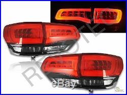 2014-2019 Jeep Grand Cherokee Limited LED Tail Lights Red Smoke Black RH & LH
