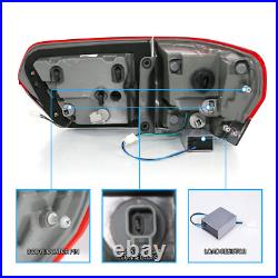 2014-2021 Jeep Grand Cherokee Red Black Clear LED Brake Tail Lights Pair