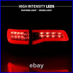 2014-2021 Jeep Grand Cherokee Red Black Clear LED Brake Tail Lights Pair