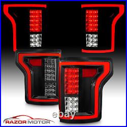 2015-2017 For Ford F-150 Red Black Smoke Full LED Brake Tail Lights Pair