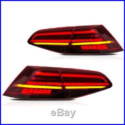 2015-2017 Volkswagen MK7 Golf GTI R Facelift Style LED Taillights Dark Cherry