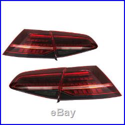 2015-2017 Volkswagen MK7 Golf GTI R Facelift Style LED Taillights Dark Cherry