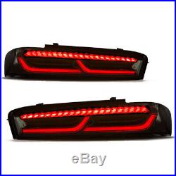 2016-2018 Chevrolet Camaro Smoke LED Tail Light with RED Sequential LED Signal