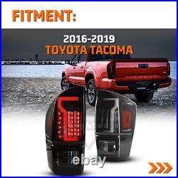2016-2023 for Toyota Tacoma LED Tail Lights Rear Brake Lamps Black Smoke Lens 2x