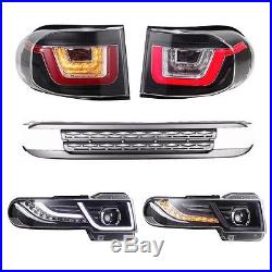 2016 LED Headlights and Tail Lights (With Grille) For 2007-2014 Toyota FJ Cruiser