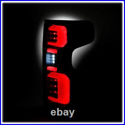 2019-2020 Chevy Silverado 1500 Incandescent Model Black LED Tail Lights Lamps