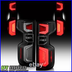 2019-2021 Chevy Silverado 1500 Incandescent Type Black LED Tube Tail Lights