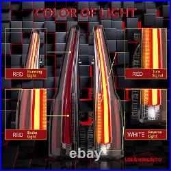2PCS Clear LED Tail Lights Rear Lamps Kiits For 2015-20 Chevrolet Suburban Tahoe