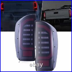 2PCS For 2016-2021 Toyota Tacoma Smoke LED Tail Lights Rear Brake Reverse Lamps