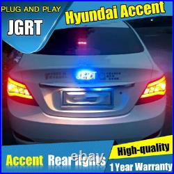 2PCS LED Tail Lamps For Hyundai Accent Sedan Dark/Red LED Rear Lights 2012-2014