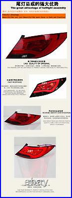 2PCS LED Tail Lamps For Hyundai Accent Sedan Dark/Red LED Rear Lights 2012-2014