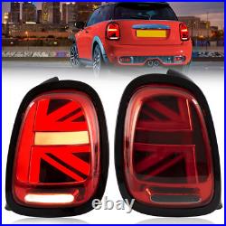 2PCS LED Tail Lights Red For 2014-2021 2022 BMW Mini Cooper F55/56/57 Sequential