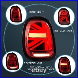 2PCS LED Tail Lights Red For 2014-2021 2022 BMW Mini Cooper F55/56/57 Sequential