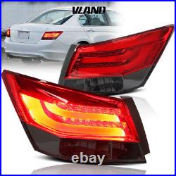 2PCS VLAND LED Tail Lights For Honda Accord EX EX-L Sedan 2008-2012 Brake Lamps
