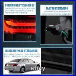 2PCS VLAND LED Tail Lights Rear Brake Lamps Smoked Fit 2008-2013 Honda Accord
