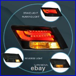 2PCS VLAND LED Tail Lights Rear Brake Lamps Smoked For 2008-2013 Honda Accord